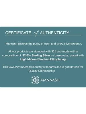 Rhodium-plated star & moon stud cubic zirconia earring 3
