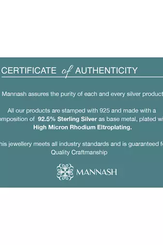 Rhodium-plated star & moon stud cubic zirconia earring