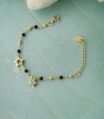 Gold-plated star play charm cubic zirconia nazariya bracelet