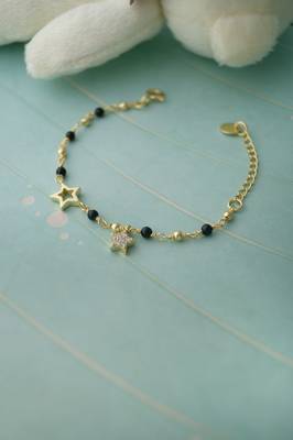 Gold-plated star play charm cubic zirconia nazariya bracelet 2