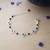 Rhodium-plated evil eye black beads nazariya bracelet