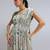 Green printed georgette kurta set