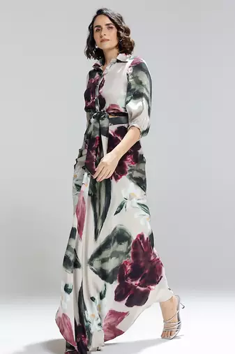 Multicolor printed georgette co ord set