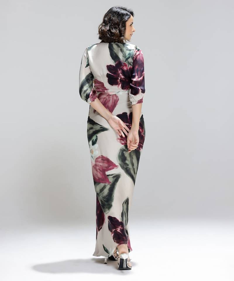 Multicolor printed georgette co ord set