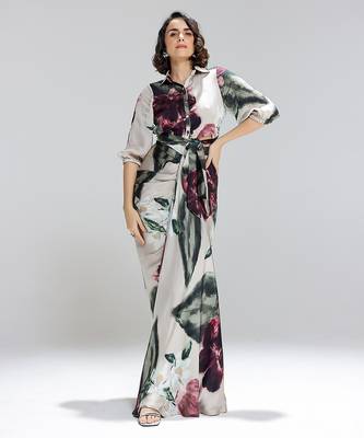 Multicolor printed georgette co ord set 3