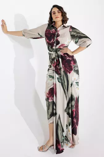 Multicolor printed georgette co ord set