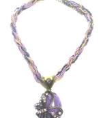Colorful pendant with beads chain