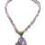 Colorful pendant with beads chain