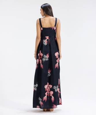Blue printed cotton dress 2