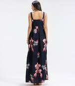 Blue printed cotton dress