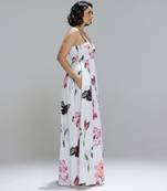 White printed cotton dress