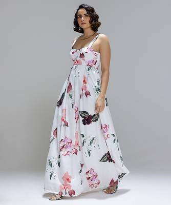 White printed cotton dress 1