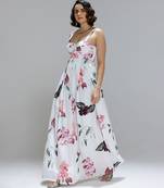 White printed cotton dress