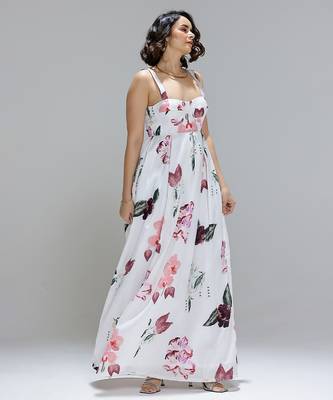 White printed cotton dress 4