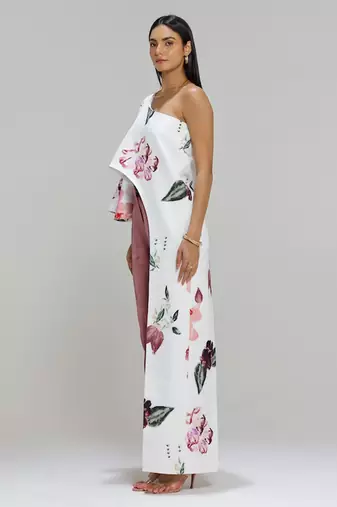 White printed cotton co ord set
