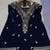 Blue Velvet Kurti With Palazzo Designer Suit Set Wedding Wear Dress