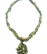 Colorful pendant with beads chain