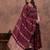 maroon embroidered kurti of premium modaal chanderi kurti pant dupatta set.