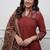  maroon anarkali kurta set with a printed dupatta