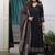  black anarkali kurta set with a printed dupatta