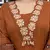 Beautiful jaipuri  rust orange anarkali kurta set with a printed dupatta