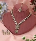 Subtle off white color kundan necklace set perfect for minimal yet radiant styling