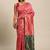 hot pink cotton silk blend banarasi bandhani fusion style woven