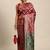 maroon cotton silk blend banarasi bandhani fusion style woven