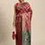 maroon cotton silk blend banarasi bandhani fusion style woven