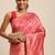 hot pink cotton silk blend banarasi bandhani fusion style woven
