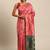 hot pink cotton silk blend banarasi bandhani fusion style woven