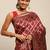 maroon cotton silk blend banarasi bandhani fusion style woven