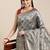 grey cotton silk blend banarasi bandhani fusion style woven