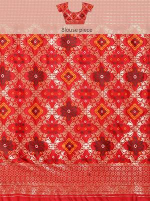 grey cotton silk blend banarasi bandhani fusion style woven 7