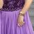 Purple Faux Blooming Printed Soft & Stylish Gown     Lightweight Daily & Casual Wear Outfit