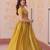 Yellow Gold Crush Gown with Zari & Sequin Embroidery | Fully Stitched Women’s Partywear