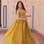 Yellow Gold Crush Gown with Zari & Sequin Embroidery | Fully Stitched Women’s Partywear