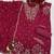 Maroon vichitra semi stitched suit with embroidered & multi thread zari work