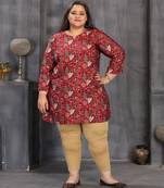 Maroon color plus size kurti
