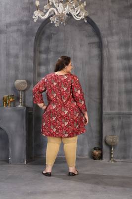 Maroon color plus size kurti 3