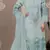 Sky blue organza semi stitched suit with embroidery & sequence work