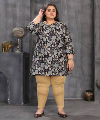 Blue color plus size kurti 1