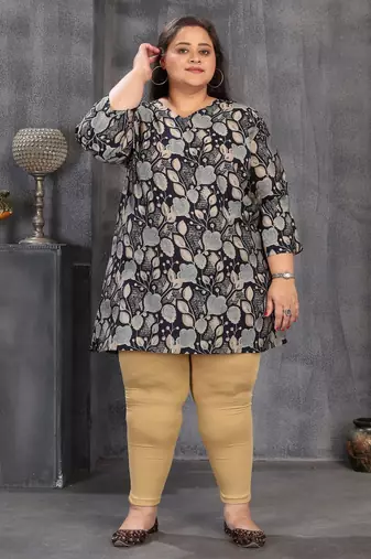 Blue color plus size kurti