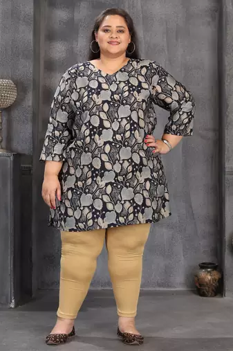 Blue color plus size kurti