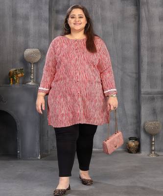 Maroon color plus size kurti 1