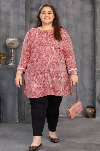 Maroon color plus size kurti