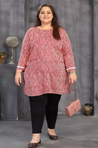Maroon color plus size kurti