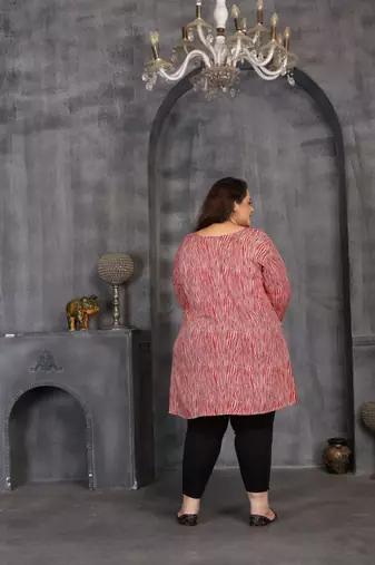 Maroon color plus size kurti