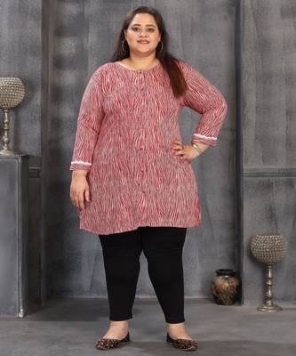 Maroon color plus size kurti 5