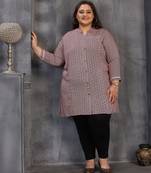 Pink color plus size kurti